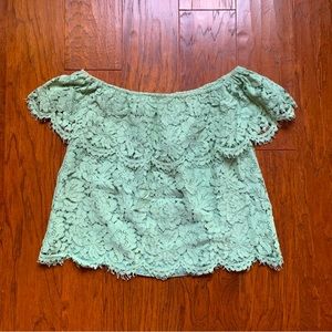 Sugar Lips Lace Off The Shoulder Top - Size S